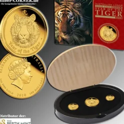 Lunar II - Jahr des Tigers - 3-Coin Set Gold Proof