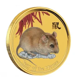Lunar II Maus 1/2 Oz Gold farbig 2008