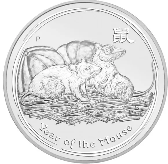 Lunar II - Maus - 10 Unzen Silber 2008 *
