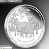 Lunar II 2 Oz Proof Silber Ziege 2015 + CoA *