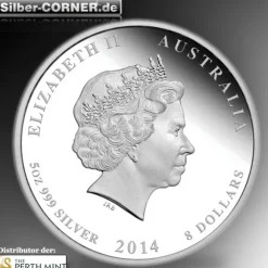 Lunar II 5 Oz Silber Proof Pferd + Box+CoA*