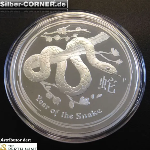 Lunar II 2 Oz Silber Proof Schlange 2013 + CoA *