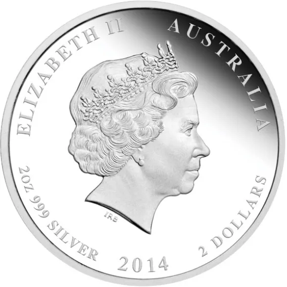 Lunar II - Pferd -3-Coin Set Proof Silber 2014 +Box +COA *