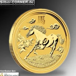 Lunar II Pferd 10 Oz Gold 2014