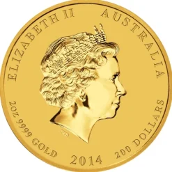 Lunar II Pferd 2 Oz Gold 2014