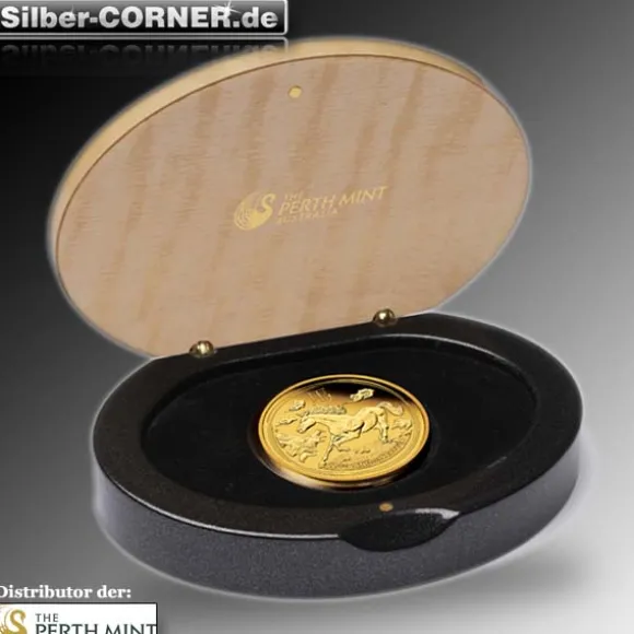 Lunar II Pferd 1/10 Oz Gold Proof + Box + CoA 2014