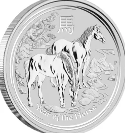 Lunar II - Pferd - 1 Oz Silber 2014 *