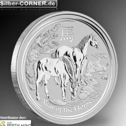 Lunar II - Pferd - 2 Oz Silber 2014*