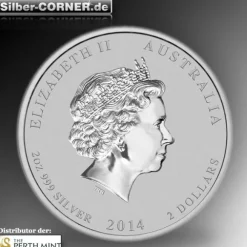 Lunar II - Pferd - 2 Oz Silber 2014*