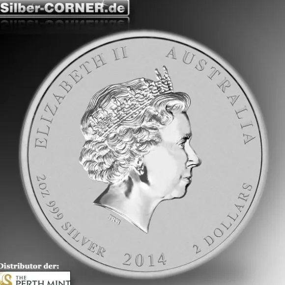 Lunar II - Pferd - 2 Oz Silber 2014*