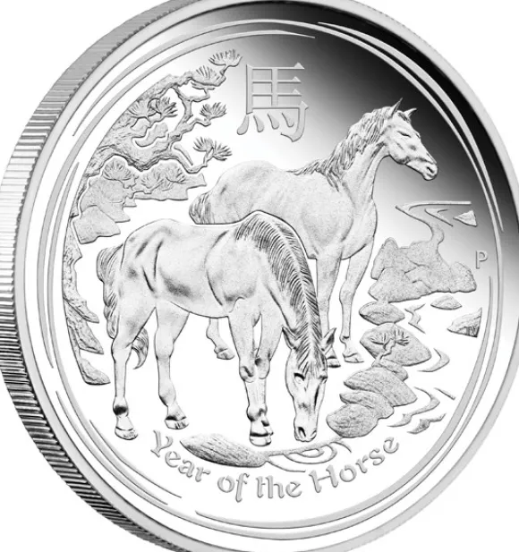 Lunar II - Pferd - 1/2 Oz Silber Proof 2014 + Box + CoA*