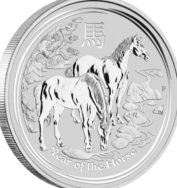 Lunar II - Pferd - 10 Unzen Silber 2014 *