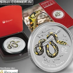 Lunar II Schlange 1 Kg Silber Gemstone 2015 + Box + CoA*