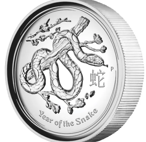 Lunar II Schlange 1 Oz Silber High Relief + Box + CoA*