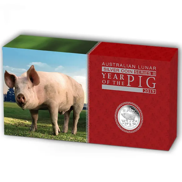 Lunar II - Schwein - 3 Coin Set Silber Proof 2019 + Box + COA*