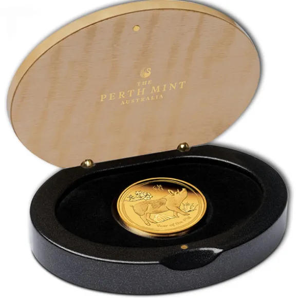 Lunar II - Schwein - 1/4 Oz Gold Proof + Box + COA