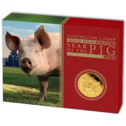 Lunar II - Schwein - 1/4 Oz Gold Proof + Box + COA