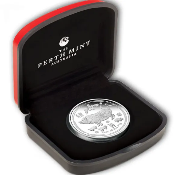 Lunar II - Schwein - 1/2 Oz Silber Proof +Box +COA *