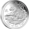 Lunar II - Tiger - 3 Coin Set Silber Proof 2010 +Box +COA *