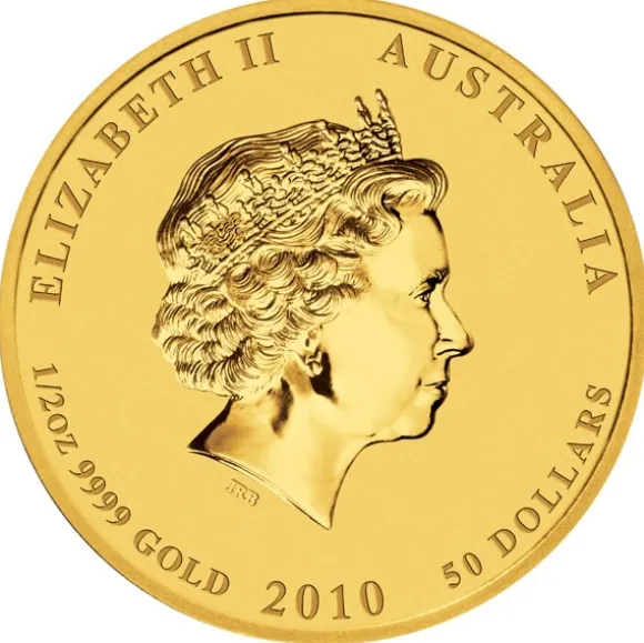 Lunar II Tiger 1/2 Oz Gold 2010