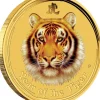 Lunar II - Tiger - 1/20 Oz Gold farbig 2010