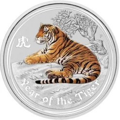Lunar II Tiger 5 Oz Silber farbig 2010*