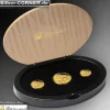 Lunar II Ziege Gold 3 Coin Set Proof + Box + CoA 2015