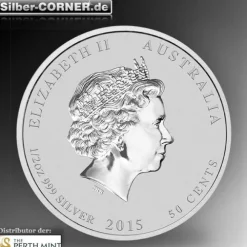 Lunar II Ziege 1/2 Oz Silber farbig 2015*