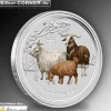 Lunar II Ziege 5 Oz Silber farbig 2015*