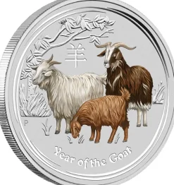 Lunar II Ziege 5 Oz Silber farbig 2015*