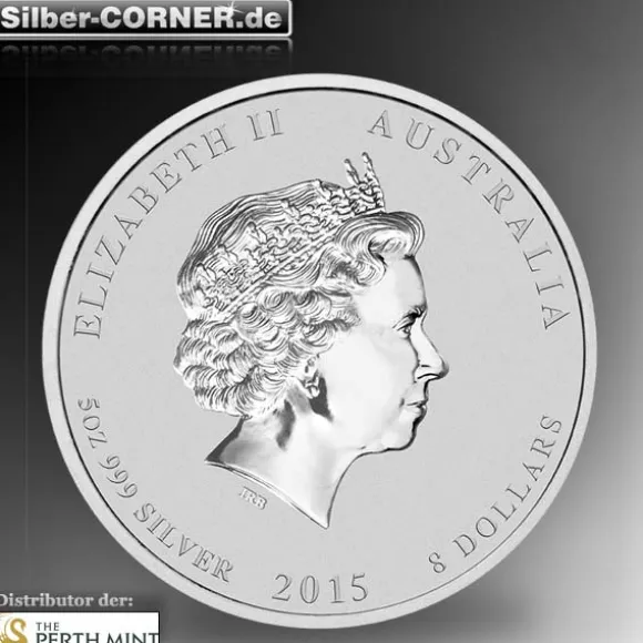Lunar II Ziege 5 Oz Silber farbig 2015*