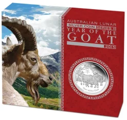 Lunar II Ziege 1 Oz Silber Proof 2015 +Box +COA*