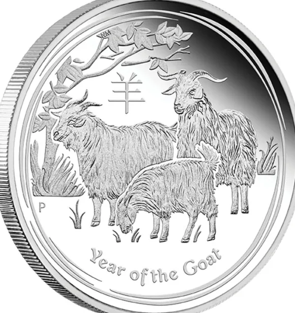 Lunar II Ziege 1 Oz Silber Proof 2015 +Box +COA*