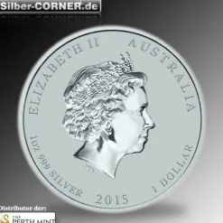 Lunar II - Ziege - Privy Mark 1 Oz Silber 2015*