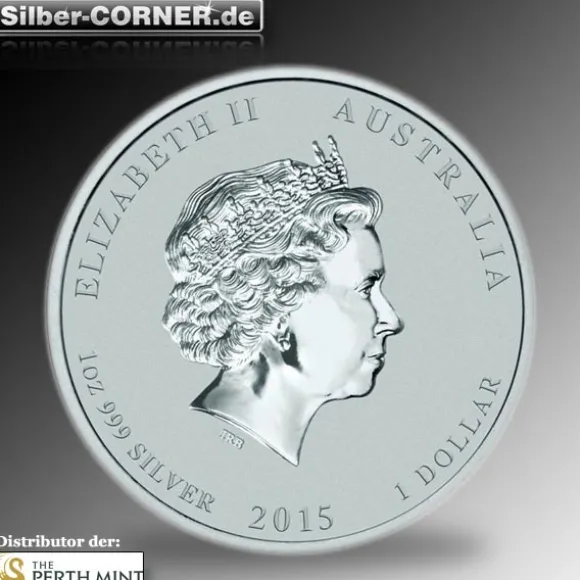 Lunar II - Ziege - Privy Mark 1 Oz Silber 2015*