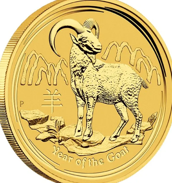 Lunar II - Ziege - 1 Unze Gold 2015