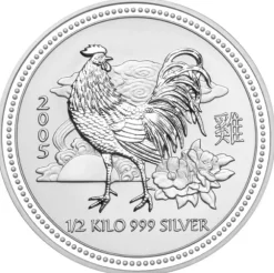 Lunar I 1/2 Kg Silber Hahn 2005 *
