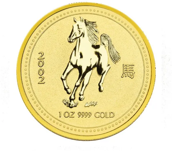 Lunar I Pferd 1/4 Oz Gold 2002