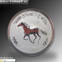 Lunar I - Pferd - 1 Oz Silber 2002*