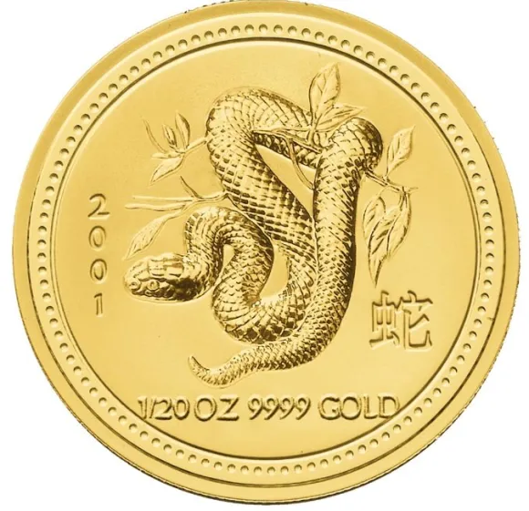 Lunar I Schlange 1/20 Oz Gold 2001