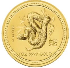 Lunar I - Schlange - 1 Unze Gold 2001