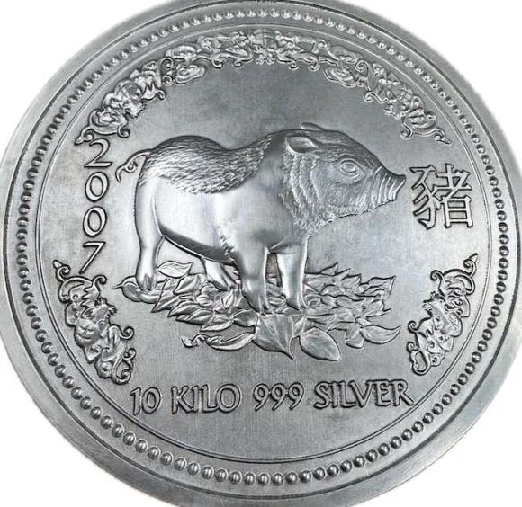 Lunar I Schwein 10 KG Silber 2007*