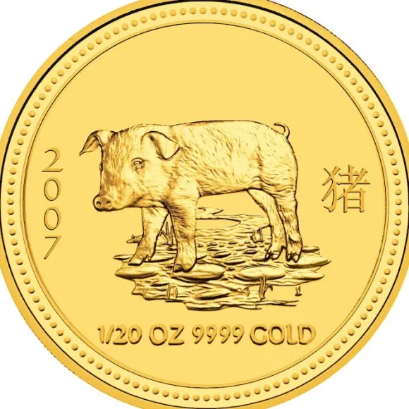 Lunar I Schwein 1/20 Oz Gold 2007