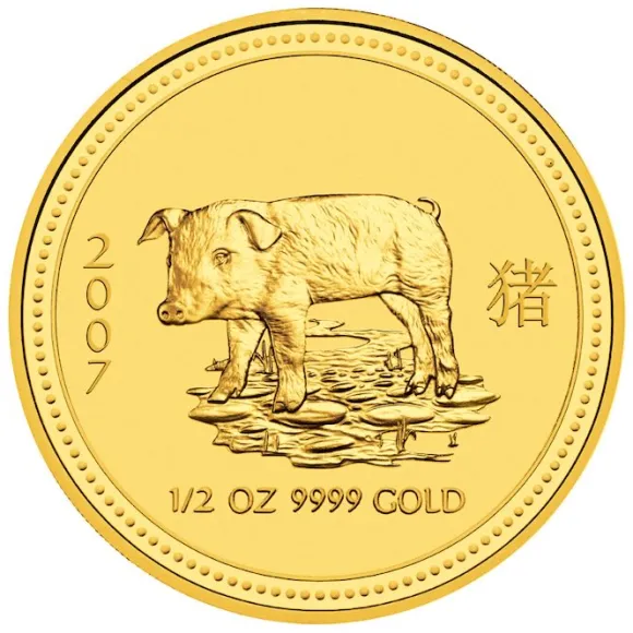 Lunar I Schwein 1/2 Oz Gold 2007