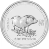 Lunar I Schwein 2 Oz Silber 2007*