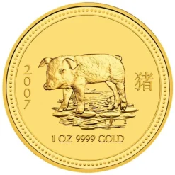 Lunar I - Schwein - 1 Unze Gold 2007