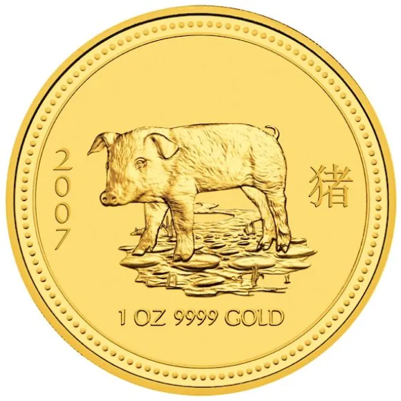 Lunar I - Schwein - 1 Unze Gold 2007