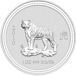 Lunar I - Tiger - 1 Oz Silber 2010*