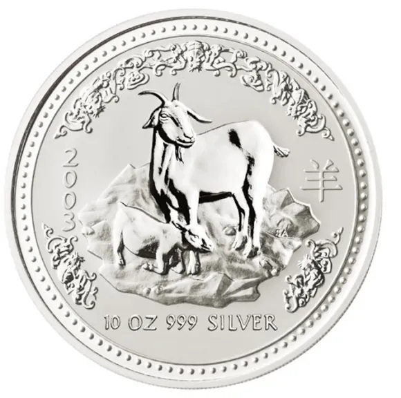 Lunar I Ziege 10 Oz Silber 2003 *
