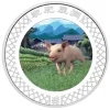 Lunar Lenticular Schwein 1 Unze Silber 2007*